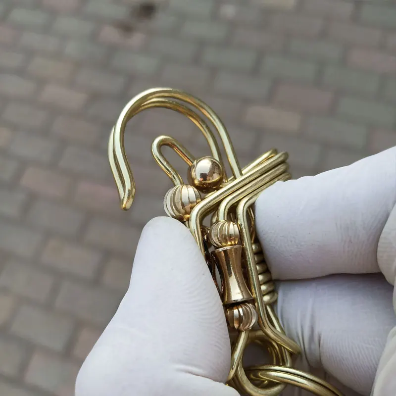 Porte-clés en laiton chinois fait à la main pour hommes et femmes, porte-clés de voiture créatif, bouton d'oiseau, cadeau de bijoux, outils de personnalité