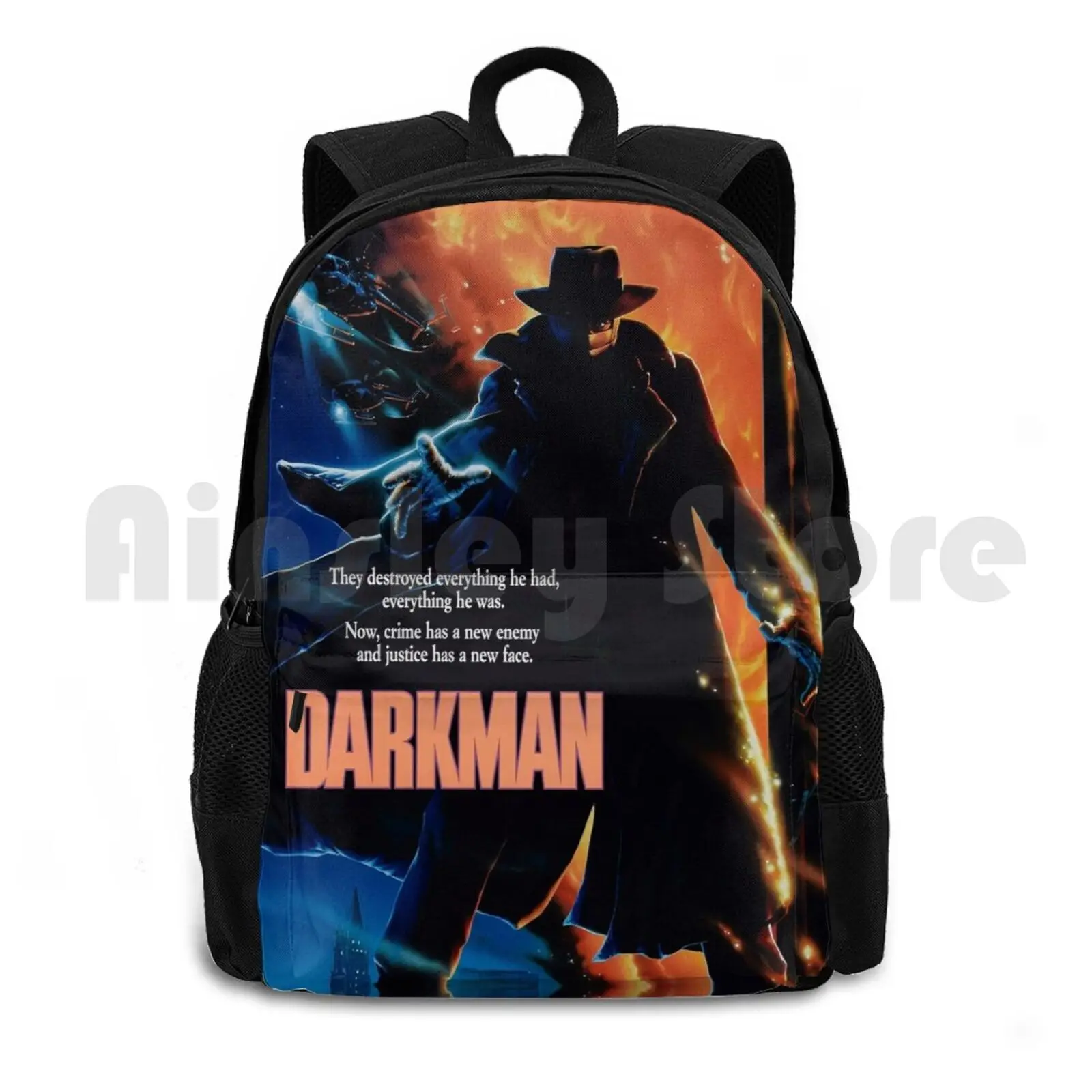 

Darkman Movie Poster Outdoor Hiking Backpack Riding Climbing Sports Bag Darkman Superhero Monster Cinema Movies Films 90s