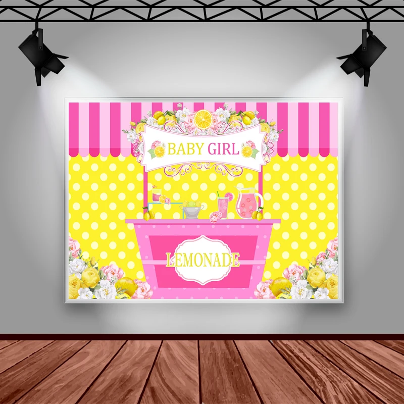 Mocsicka-女の赤ちゃんの写真の背景、レモンショップ、花の装飾小道具、新生児のシャワー、子供の肖像画、写真の背景、スタジオ