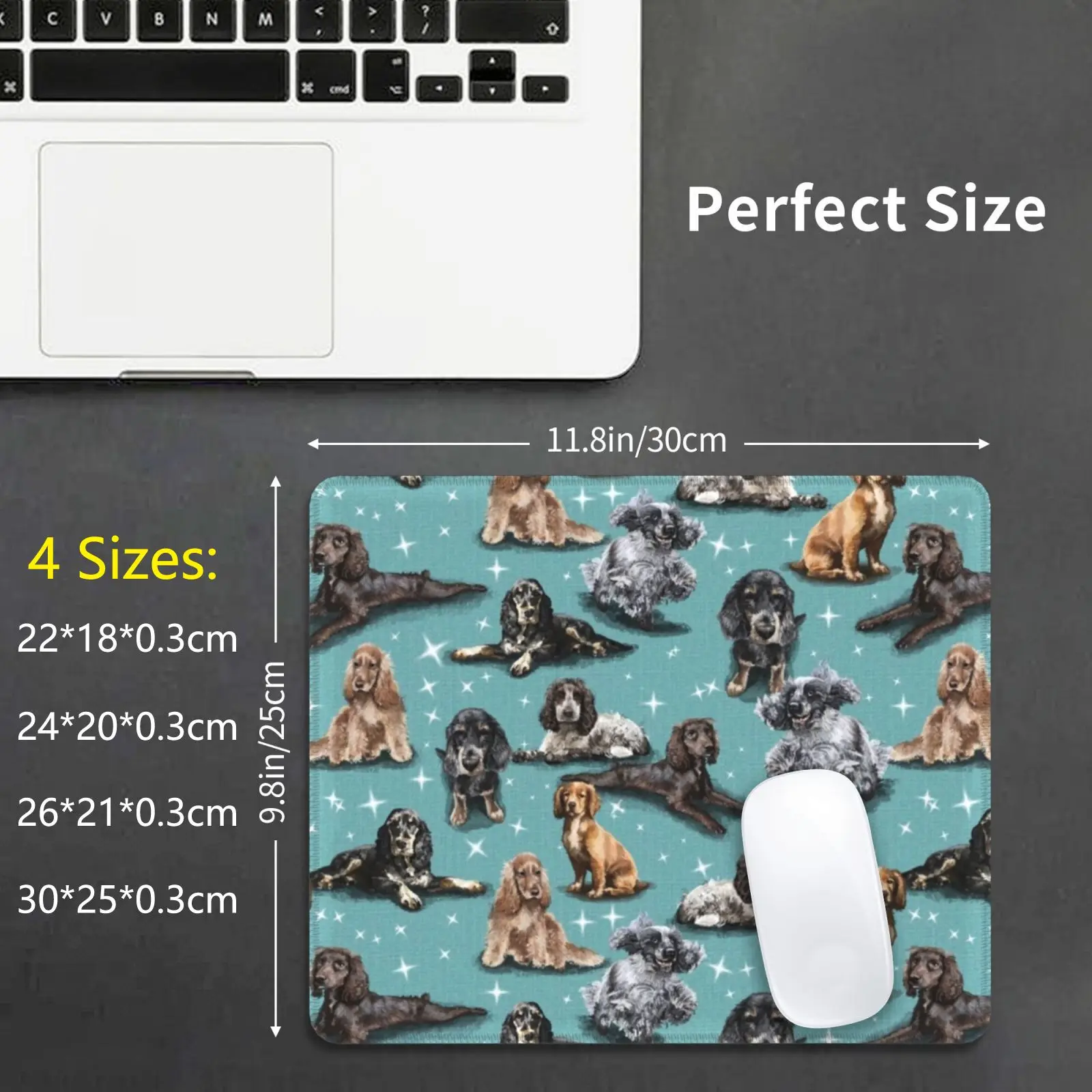 The Cocker Spaniel Mouse Pad DIY Print Cocker Spaniel Springer Spaniels English American Uk Us Breed