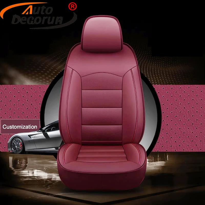 

AutoDecorun 20PCS/Set Cowhide & PVC Leather Seat Covers for Mitsubishi Grandis Seat Cover for Cars Cushions Protector 2007-2009