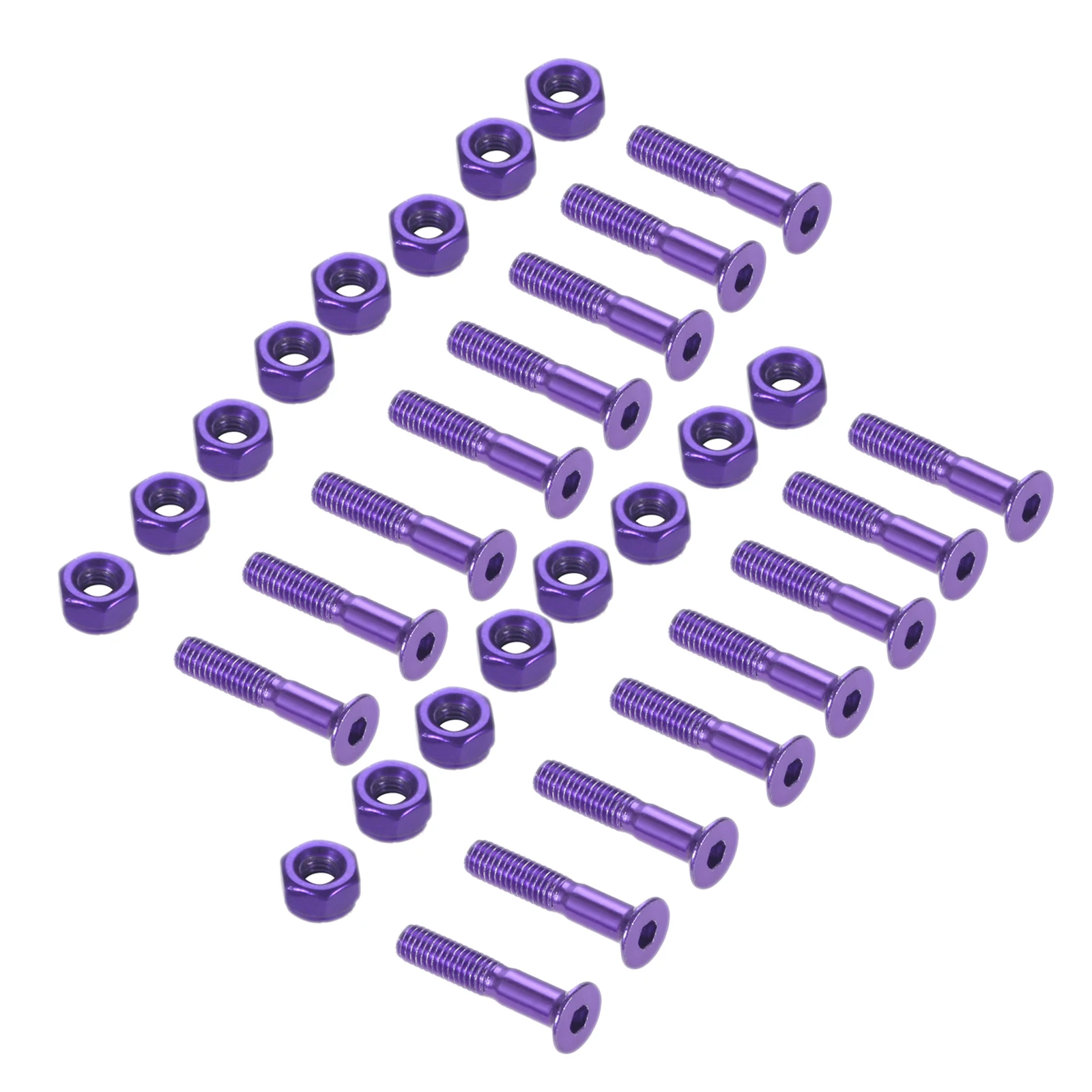 Tornillos de acero al carbono para monopatín, Tuercas para monopatín de tabla larga, juego de herramientas de repuesto de puente, tornillos de uñas,