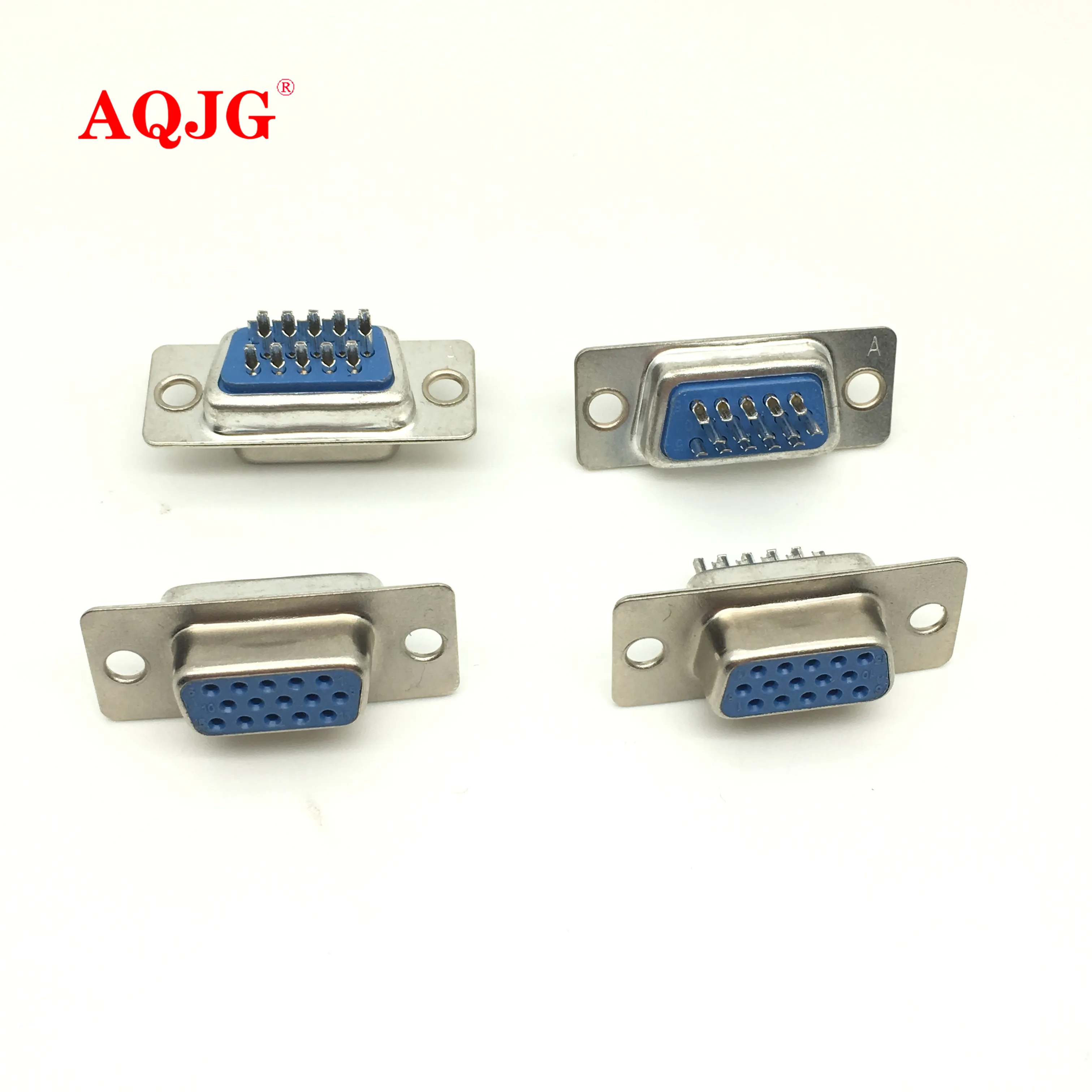 DB15 3Rows Parallel VGA Port HDB9 15 Pin D Sub Male Female Solder Connector Plastic Shell Cover