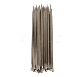 Yibuy 25 Pieces Silver Tenor Saxophone Spring Needle 0.8-1.2mm Flat Handle