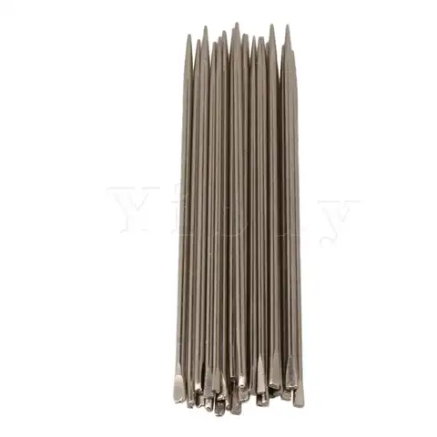Yibuy 25 Pieces Silver Tenor Saxophone Spring Needle 0.8-1.2mm Flat Handle Repair Tools Replacement Accessories