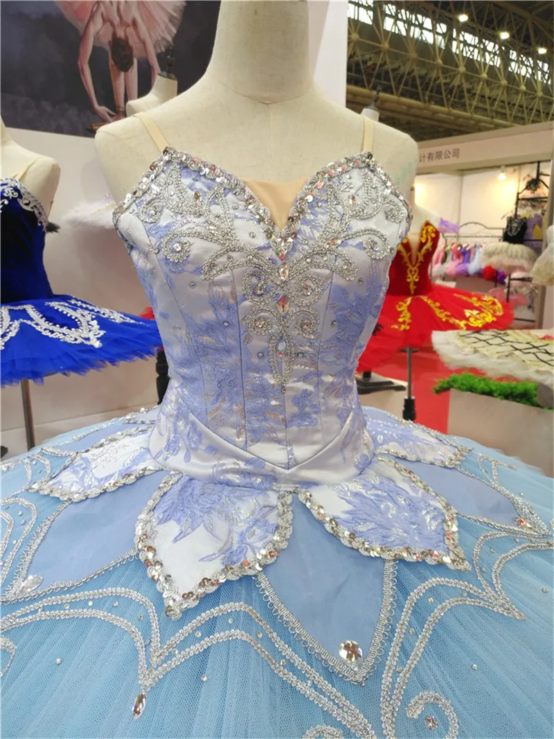 New Coming High Quality Women Adult Performance Wear Lt. Blue Tutu Ballet Professional