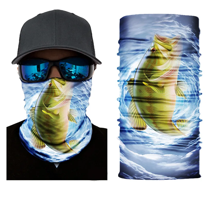 New 3D Mask Party Masks Sport Anti-UV Banda Face Shield Outdoor Fishing Scarf Running Neck Gaiter Cover Headband Suncreen  Men