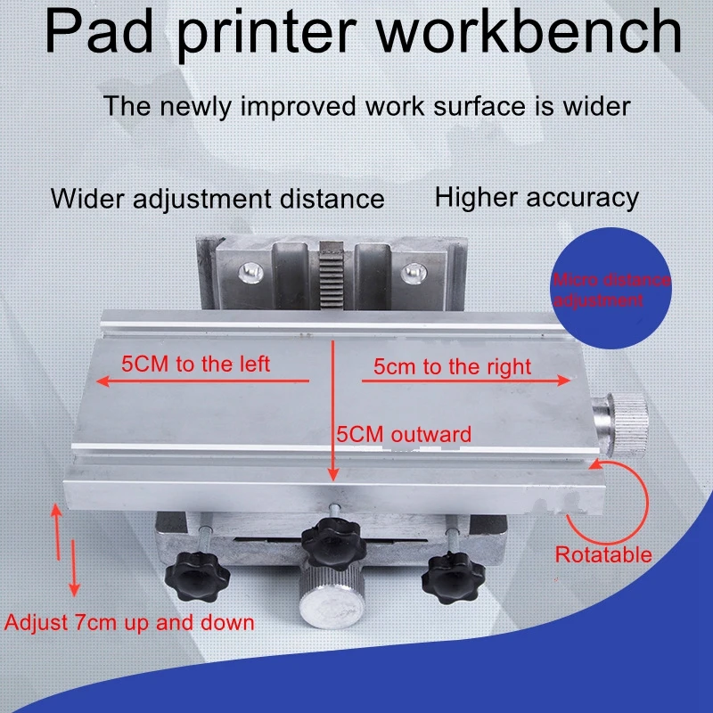 

Manual electro-pneumatic pad printer worktable fine-tuning lifting pad printer accessories movable printing table