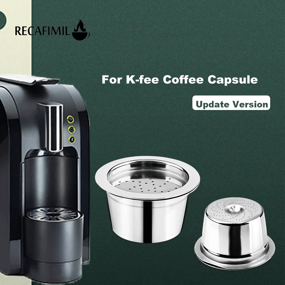 

Многоразовые капсулы для кофе Recafimil, фильтры для кофеварки K Fee и Tchibo Cafissimo, капсулы из нержавеющей стали с тремя сердечками