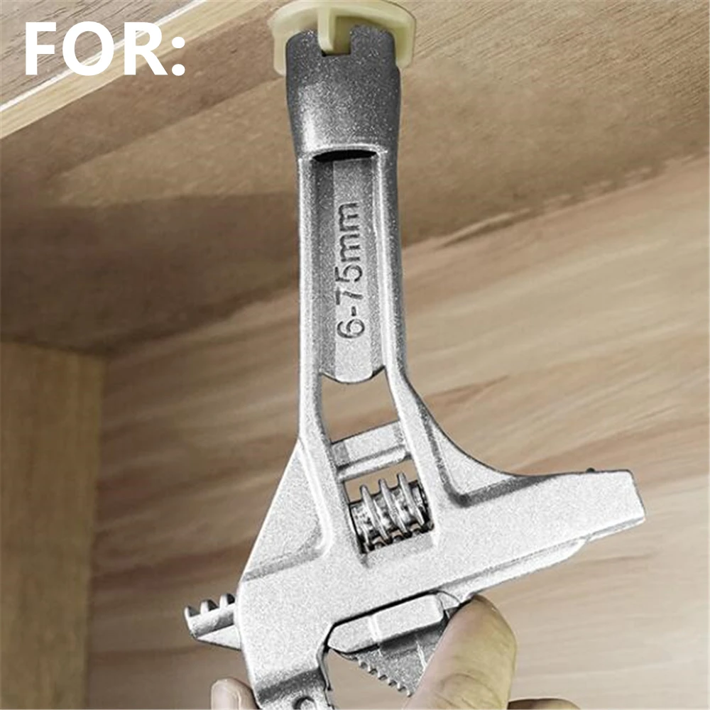 Bathroom Wrench Tool Short-handle Multifunctional Movable Plumbing Installation  Wrench Special Tool For Faucet
