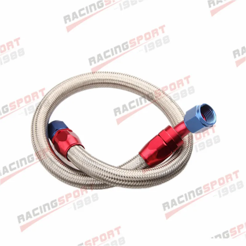 

36" 45° 10AN SS Braided Racing Performance Oil Fuel Coolant Line Hose Assembly