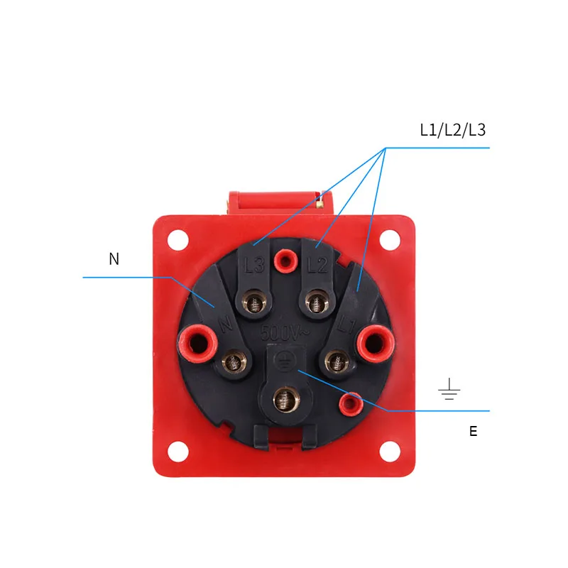 16A/32A 3P/4P/5P Industrial Plug Socket IP44 Waterproof Male Female Electrical Connector Power Connecting 220V 380V 415V