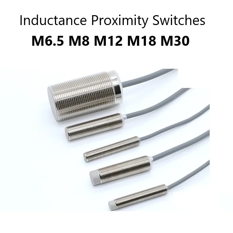 M12 Inductive Sensor Switch with Thread without Thread NPN PNP 3Wires Proximity Switches NO NC 2mm 4mm 6mm 8mm 10mm Distance