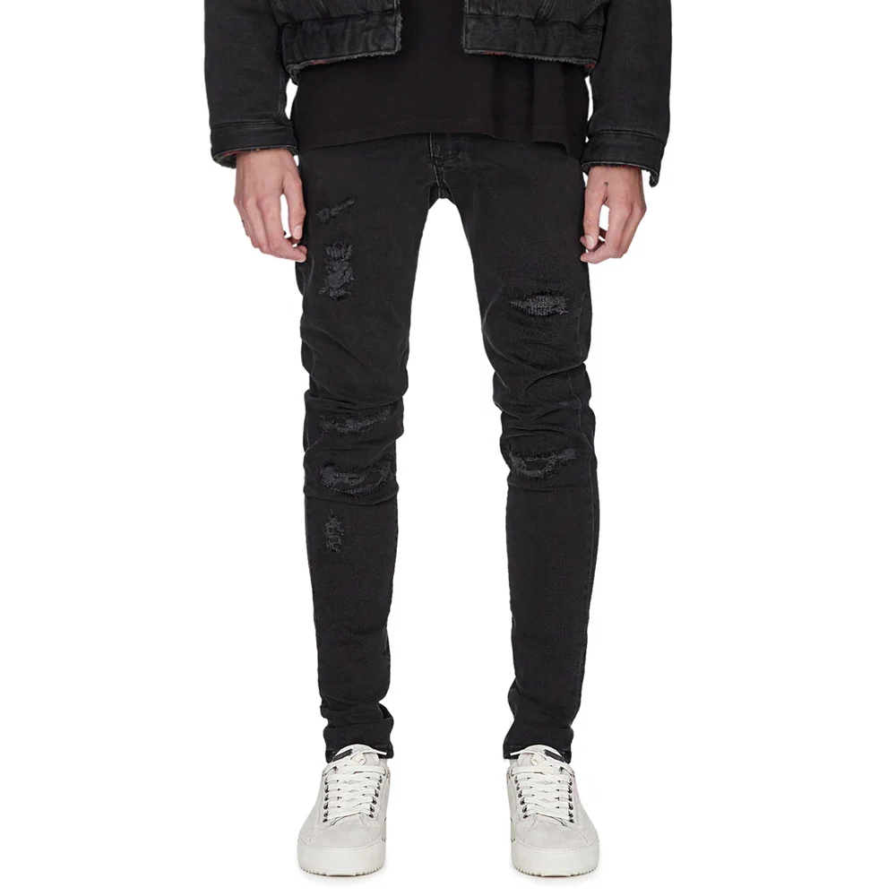 Männer Jeans Mode Stretch Ripped Design Jeans Y2021