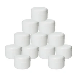 50pcs White Cream Jar 10/20/30/50/100/150/200/250g Travel Cream Lotion Cosmetic Container Sample Bottle Refillable Pot