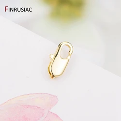 Cierres de langosta de latón chapado en oro real de 14k para pulseras DIY, collares, componentes para hacer joyas hechas a mano