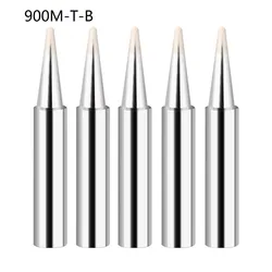 5Pcs 900M-T Copper Soldering Iron Tips IS/I/B/K/SK/2.4D/3.2D/1C/2C/3C/4C Lead-Free Welding Tips Head