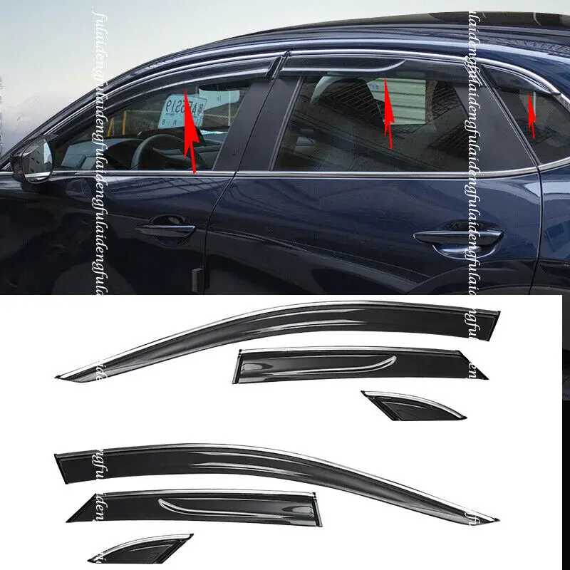 

Fits For mazda CX-30 2020-2021 New ABS Window Visor Vent Sun Shade Rain Guard Door Visor Moulding Styling Accessories 6PCS