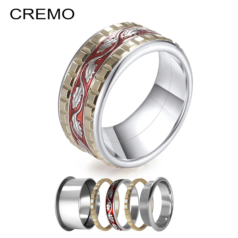 

Cremo Women Band Rings Original Stainless Steel Combination Rings Arctic Symphony Collection Wedding Ring Bague Acier