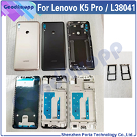 For Lenovo K5 Pro L38041 K5pro Phone Lid Front Middle Frame Battery Rear Case Back Cover Mute Button SIM Tray SD Card Holder