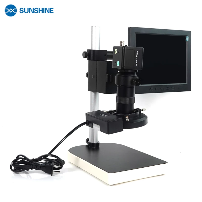 SUNSHINE MS8E-01 Electronic Digital Microscope 21-135 times magnification HD Zoom 130W Professional Digital Microscope