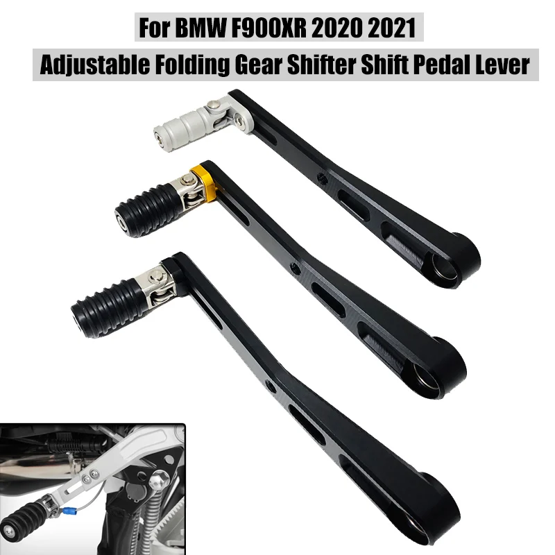 For BMW F900XR Motorcycle CNC Aluminum Adjustable Folding Gear Shifter Shift Pedal Lever F900 XR F 900XR 2020 2021 black