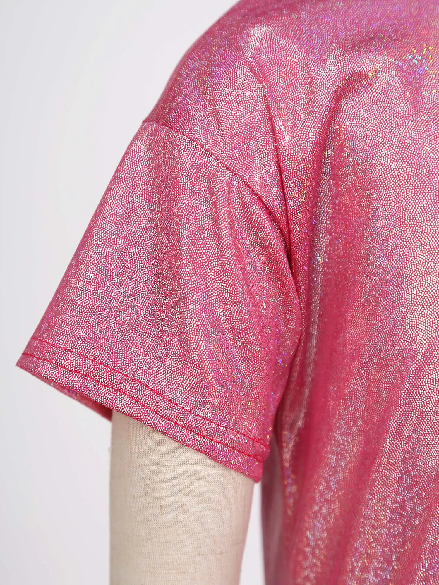 Bộ Bé Trai Bé Gái Bóng Sáng Áo Thun Đầu Co Giãn Bông Tai Kẹp Thời Trang Sáng Dancewear Lấp Lánh Nhạc Jazz Khiêu Vũ Cao Cấp