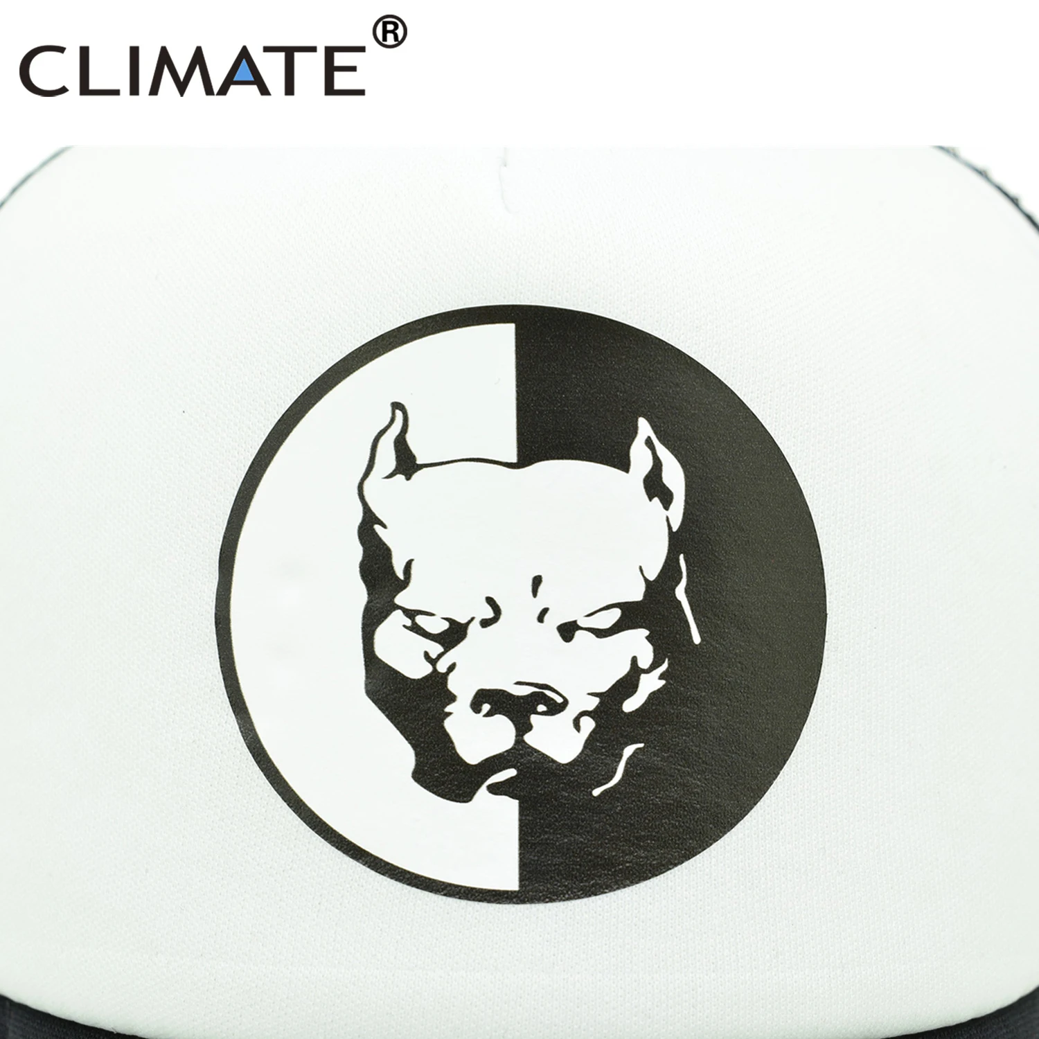 CLIMATE Cool Pitbull Trucker Caps Bully Super Hero Dog Summer Cap Cool Dog Mesh Caps Black Baseball Caps Hat for Men Women