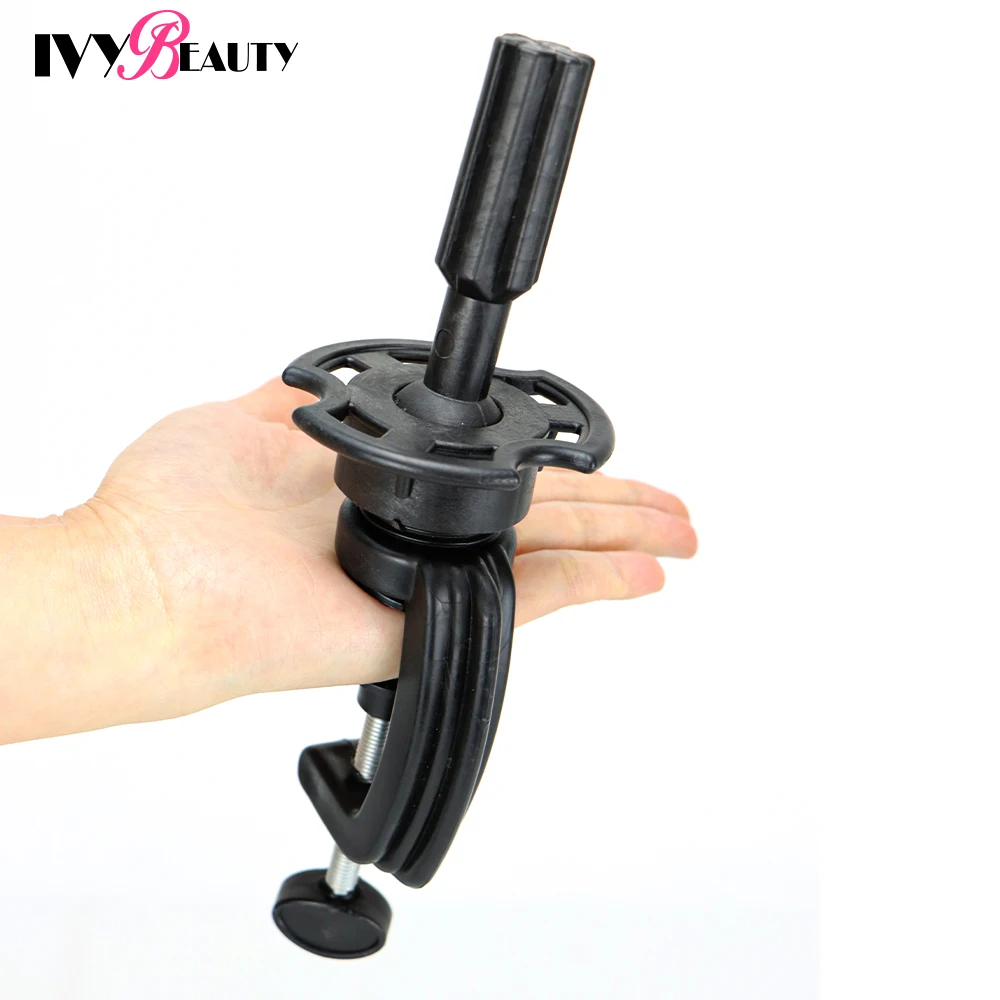 1 Piece Mannequin Head Stand Holder Adjustable Practice Training Model Accessories Tools Hairdressers Wig Head Stand Common Size