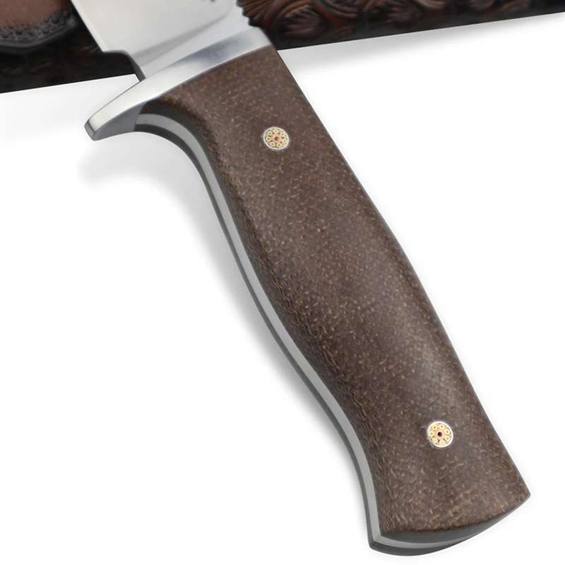 Cuchillo de bolsillo de acero D2, cuchillo táctico de hoja fija para acampar al aire libre, cuchillos de caza, Utilidad de supervivencia, herramienta edc, facas mes