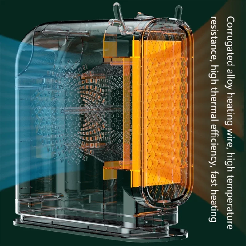 Calentador eléctrico portátil para oficina, Mini ventilador de calefacción para escritorio, radiador de estufa, PTC, calentador de cerámica, invierno, 220V, QN66