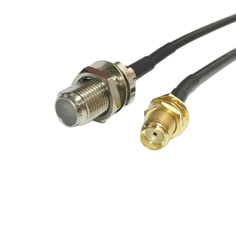 New Modem Coaxial Cable SMA Female Jack Nut Connector to F Female Jack Connector RG174 Cable Pigtail 20CM 8