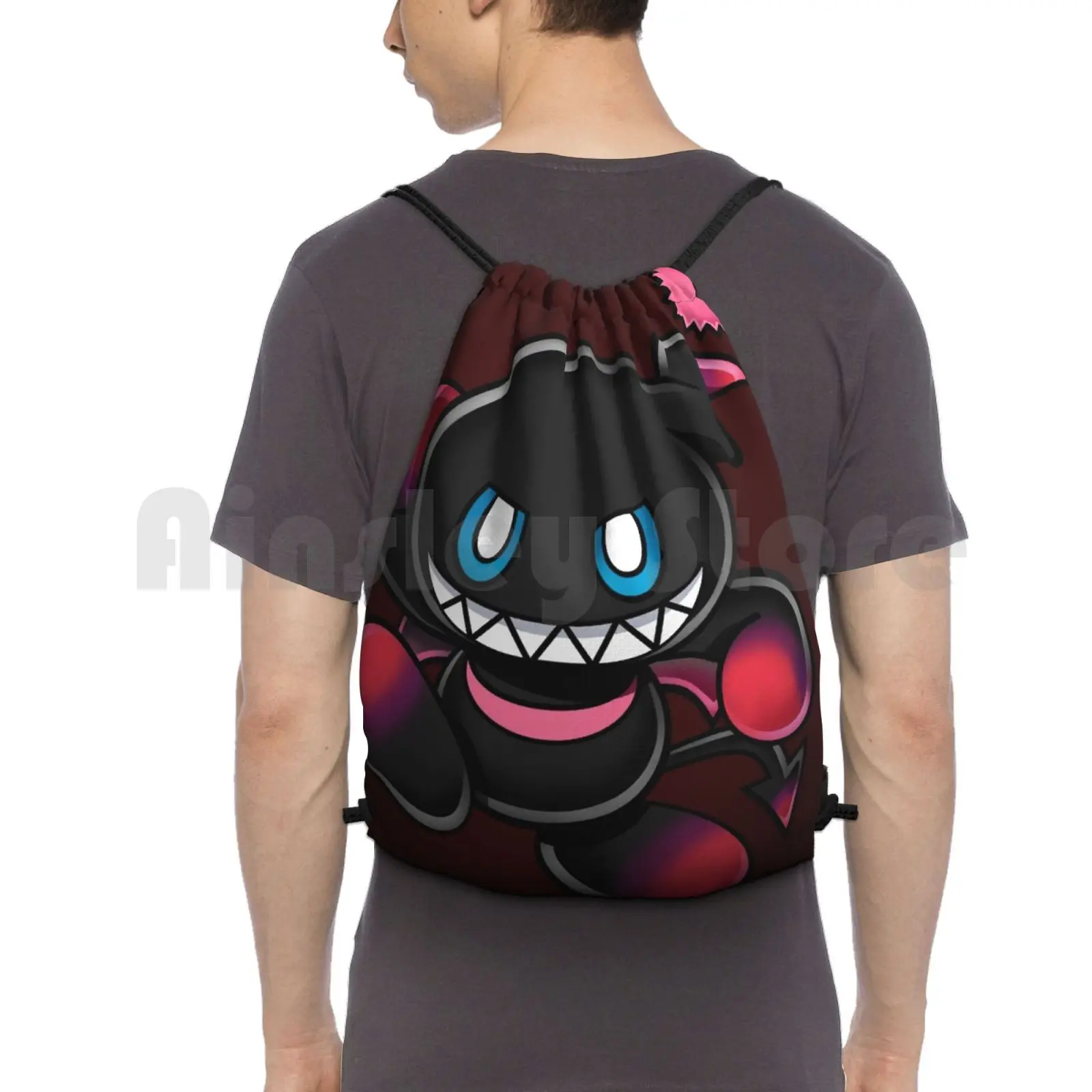 

Рюкзак The Hedgehog-Dark Chao, сумки на шнурке, спортивная сумка, водонепроницаемая серия Hedgehog Dark Chao
