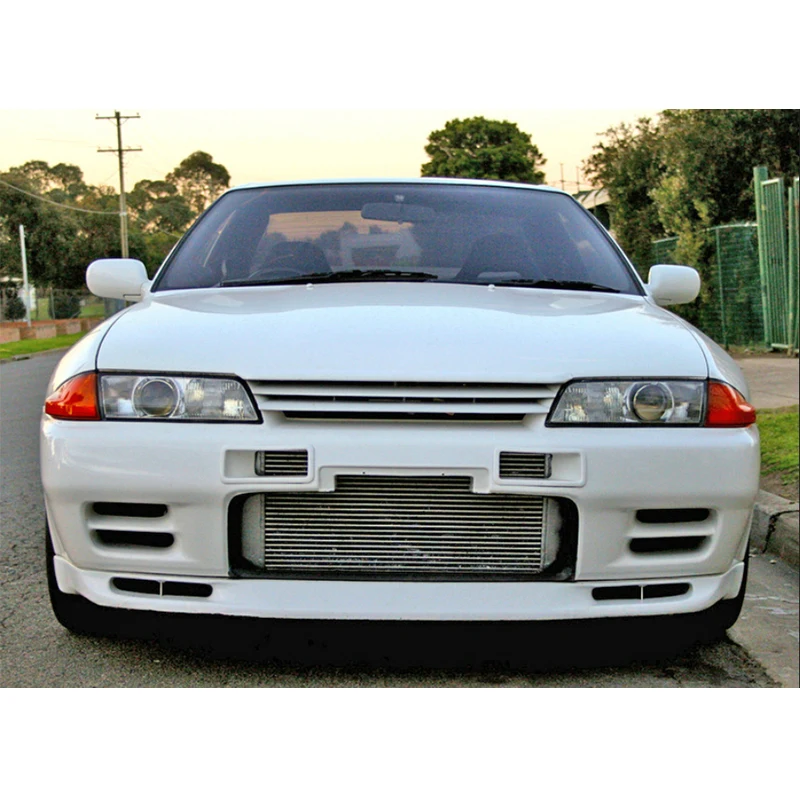 Car Styling Carbon Fiber N1 Style Bumper Vent Glossy Fibre Air Duct Tuning Insert Cover Body Kit Trim Fit For Nissan R32