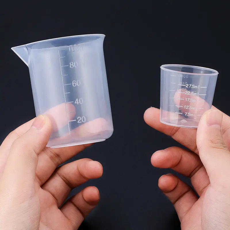 100ML&30ML Plastic Measuring Cup Graduated Beaker Epoxy Resin Jewelry Making Tools Cooking Baking Kitchen Measuring Tools