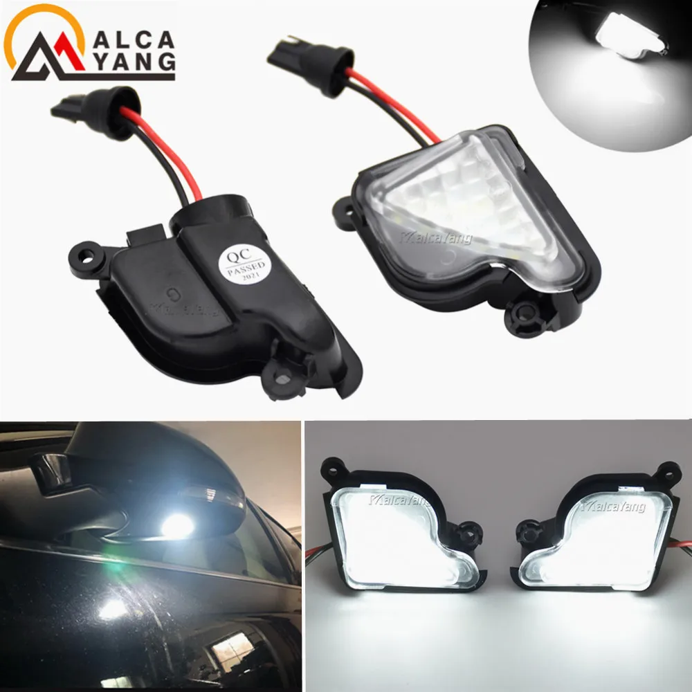 2pcs Canbus White LED Under Side Mirror Light Puddle Lamp for skoda Octavia Mk3 5E 2012-2017 Superb 2 Octavia 3