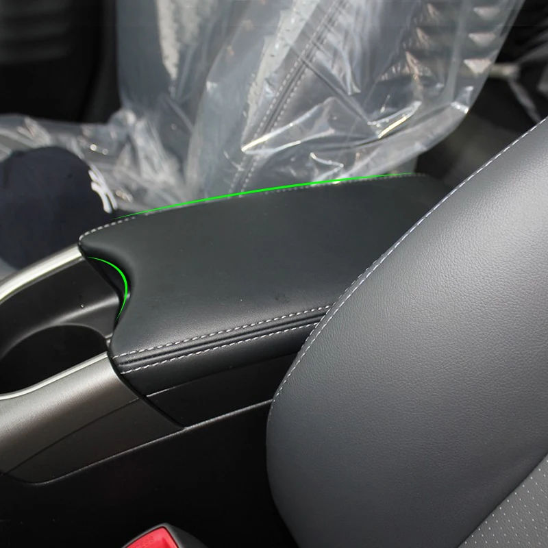 Car Accessories Center Console Lid Armrest Box Leather Cover Sticker Trim For Toyota Prius 2010 2011 2012 2013 2014 2015