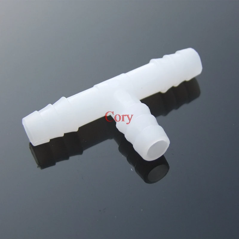 1PC Plastic Barb Hose Fitting Tee 4mm 6mm 8mm 10mm 12mm 16mm Equal diameter 3 Way T Type Hose Tube Barb Plastic Fitting CZYC