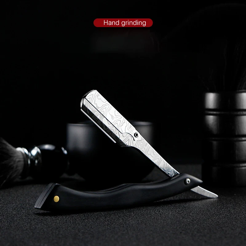 1P Stainless Steel Folding Shave Knife Handle Beard Straight Razor Hair Dressing Tool Men Manual Convenience Hair Trimmer Shaver