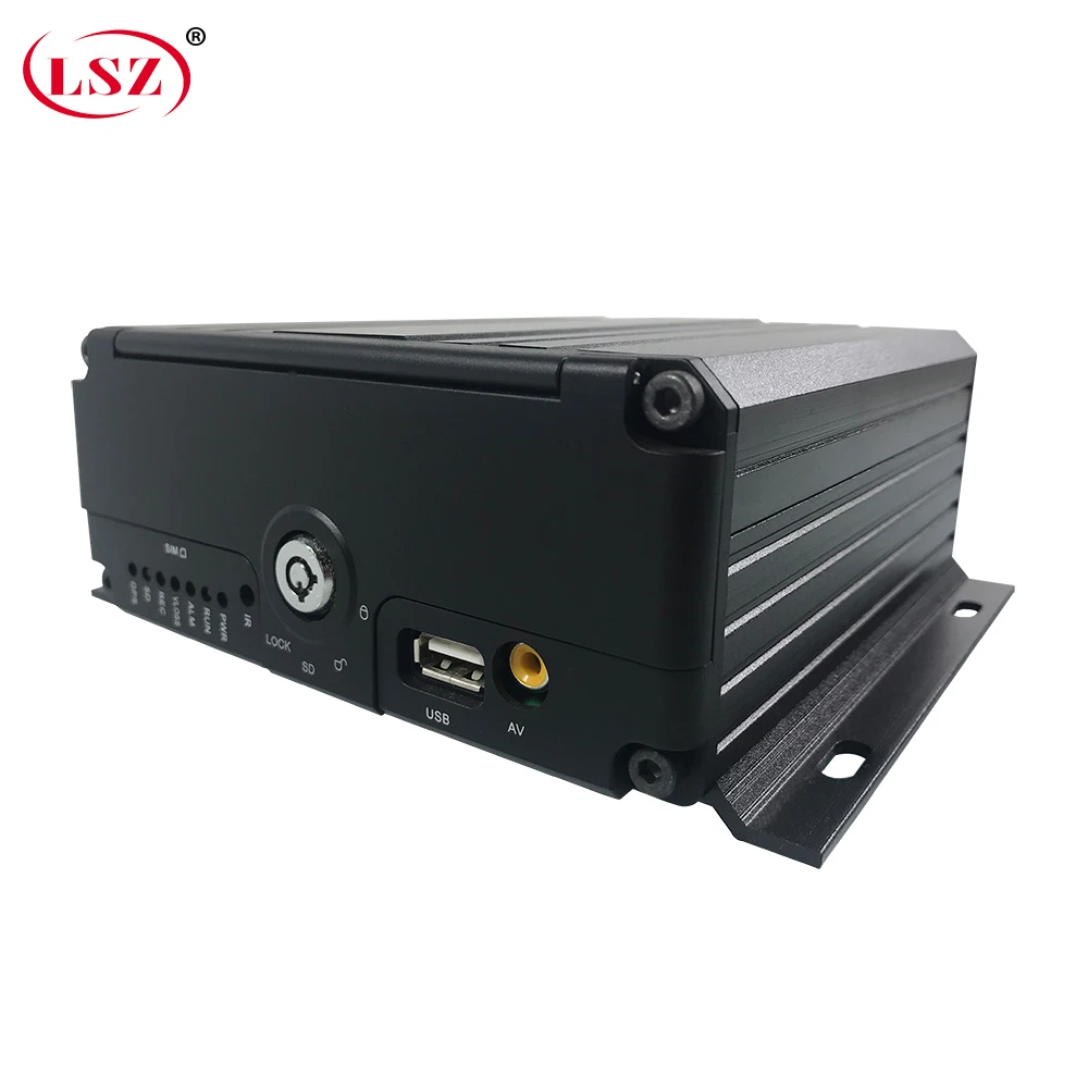 LSZ factory direct 4g gps mdvr audio en video 4 kanalen cmsv6 monitoring platform sanitaire truck/zware machines /box truck