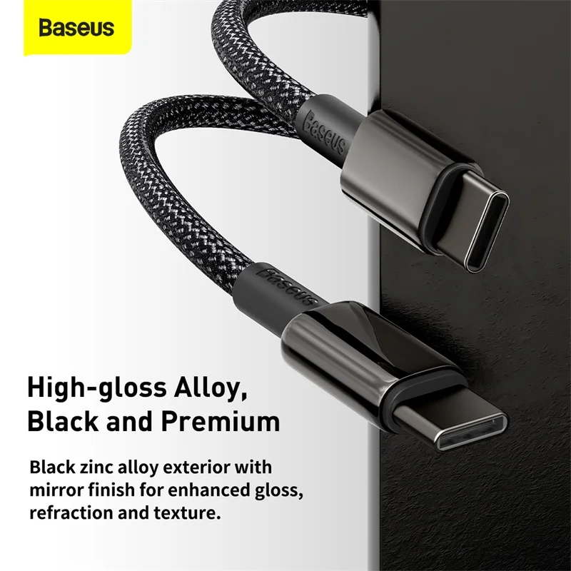 Baseus 100W USB C To USB Type C Cable USB-C Fast Charge Data Wire USBC Type-C PD Cable For iPhone 15 Pro Max MacBook iPad Xiaomi