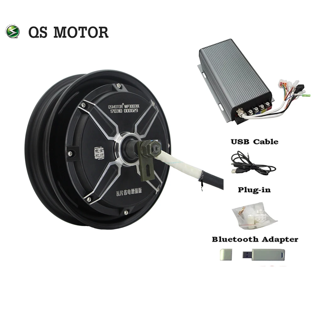 

QS Motor 10inch 3000W 205 50H V3 Brushless DC Electric Scooter Hub Motor With SVMC72150 Controller