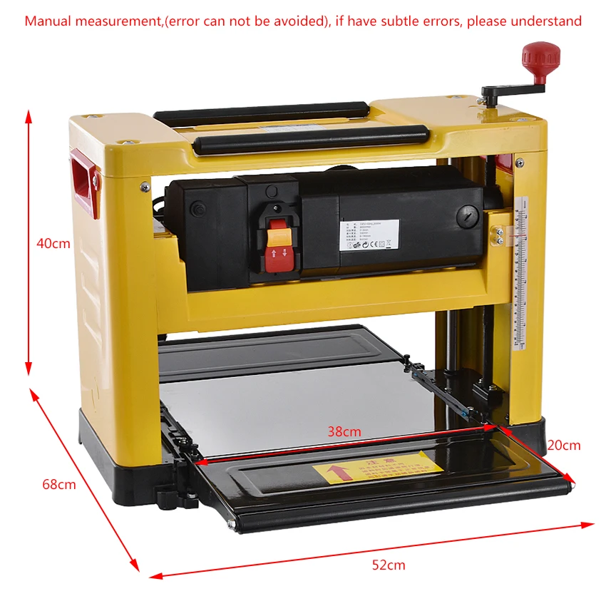 M1B-LS-3301 Electric Wood Planer Multifunctional 13-Inch Woodworking Planer Small Household Table Planer 220V 2000W 8000r/min