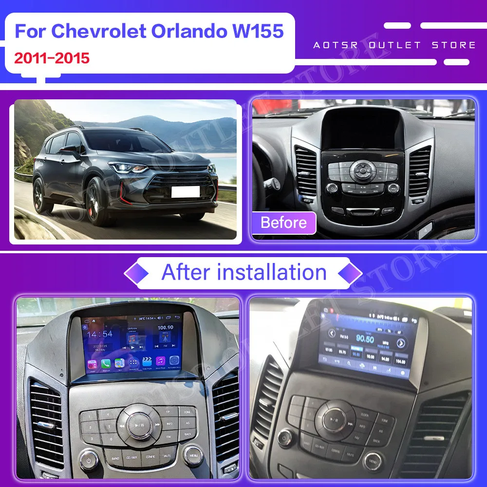 For Chevrolet Orlando W155 2011 2012 2013 2014 2015 Car Multimedia Player Recorder Stereo Android Radio Audio GPS Navi Head Unit