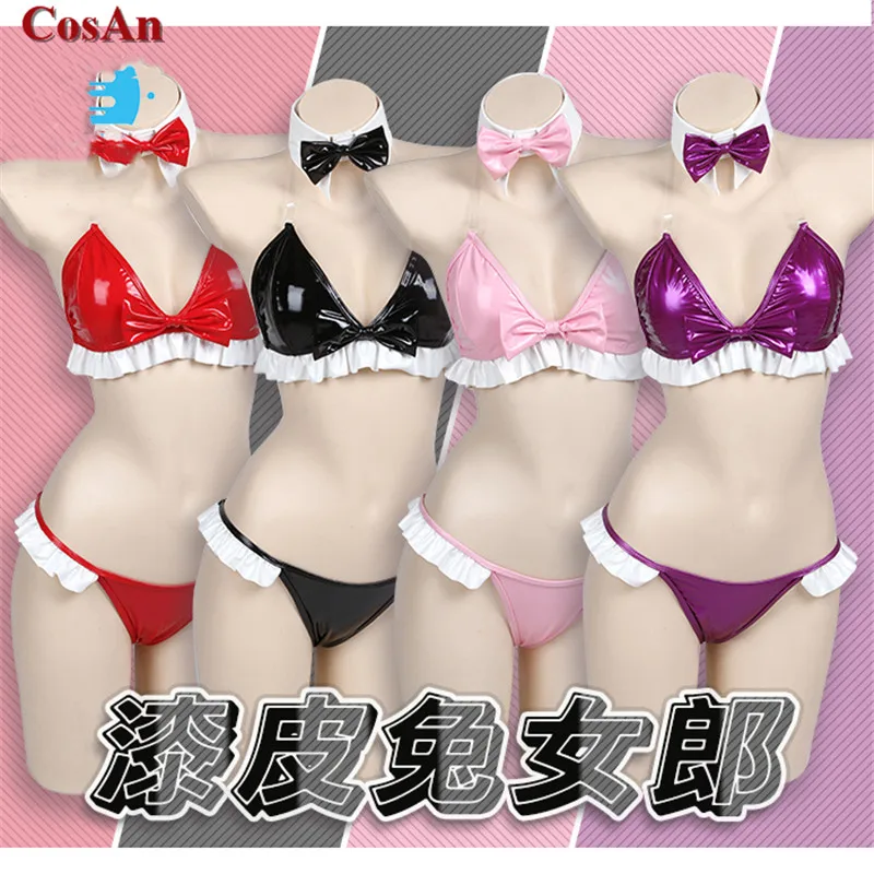 

Hot Original Patent Leather Bunny Girl Cosplay Costume Fashion Lovely Sexy Uniform Rabbit Tail Activity Party Role Play Clothing