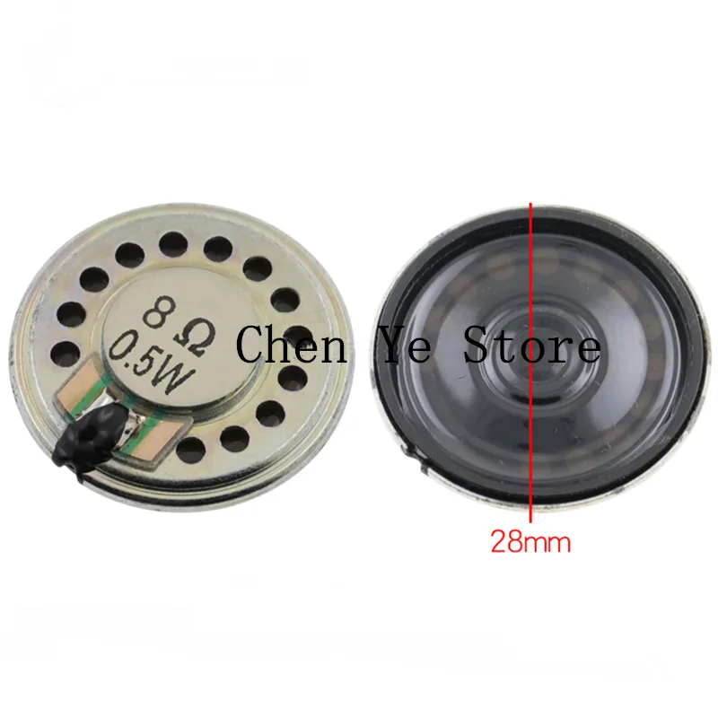 1PCS 0.5W 8R Horn Loud Speaker Buzzer Ringer 20MM 23MM 28MM 30MM 36MM 40MM 8 ohm 0.5W Small loudspeake