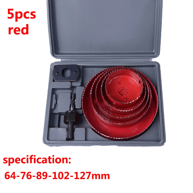 13pcs DIY Hole Saw Bit Cutting Set Kit 19-64mm Wood Sheet Metal Alloy Circular Round Case Drill Bits Thin Metal Cutter Hole Saw