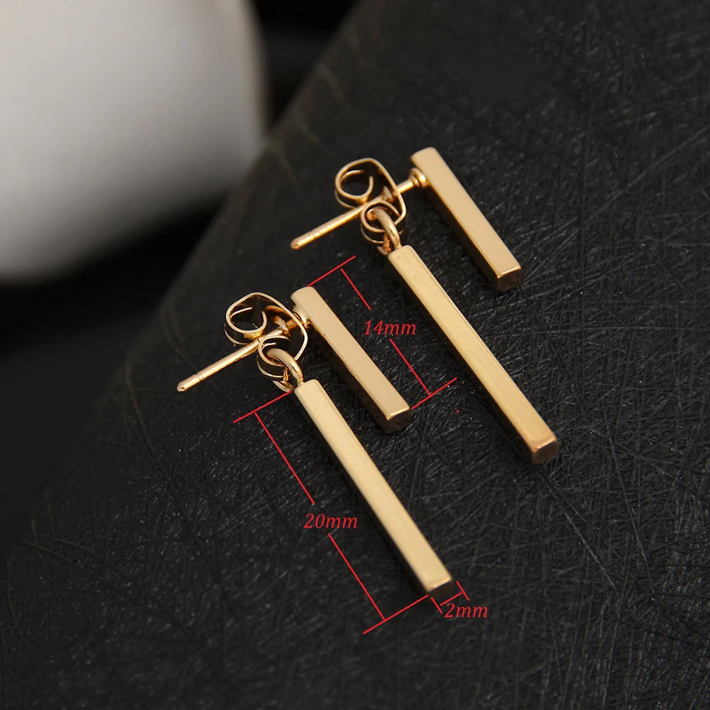 2023 New Fashion Simple T Bar Drop Earring for Women Geometric Ear Jacket Earrings Wedding Gifts