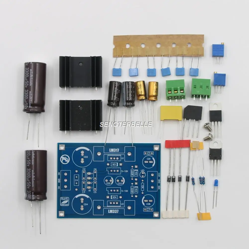 LM317/LM337 Einstellbare filterung netzteil board kit Regulator NETZTEIL KIT
