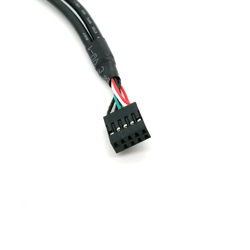 Motherboard Internal 9pin Pitch 2.54mm to Dual Port USB 2.0 A Female Screw Lock Panel Mount Cable 0.3m 0.5m 1m